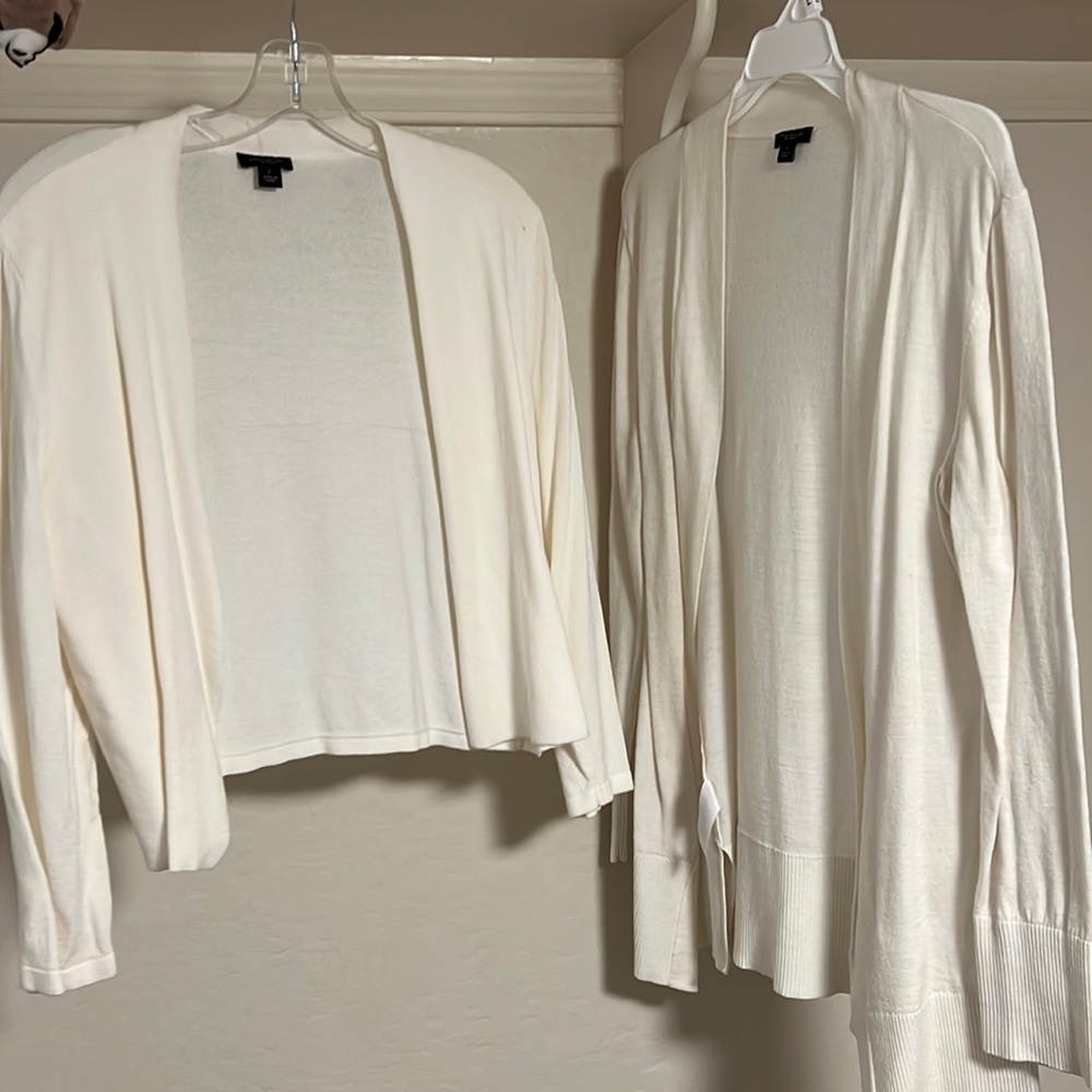 Ann Taylor Factory size Large, cream colored cardigans